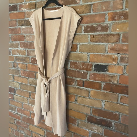 YAYA women long sleeve cardigan sand neutral size small - Picture 6 of 6